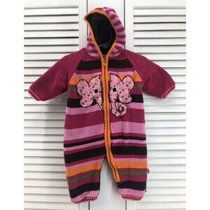 Me Too Size 3-6M Sweater Zip Up Romper